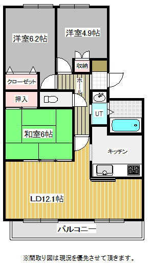 シティオ西岡/南西角部屋/3LDK シティオ西岡/南西角部屋/3LDK